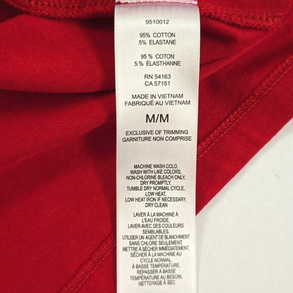 Tommy Hilfiger Women's Red Short Sleeve Casual Dress Side Stripes Crew Neck Sz M - Picture 7 of 11